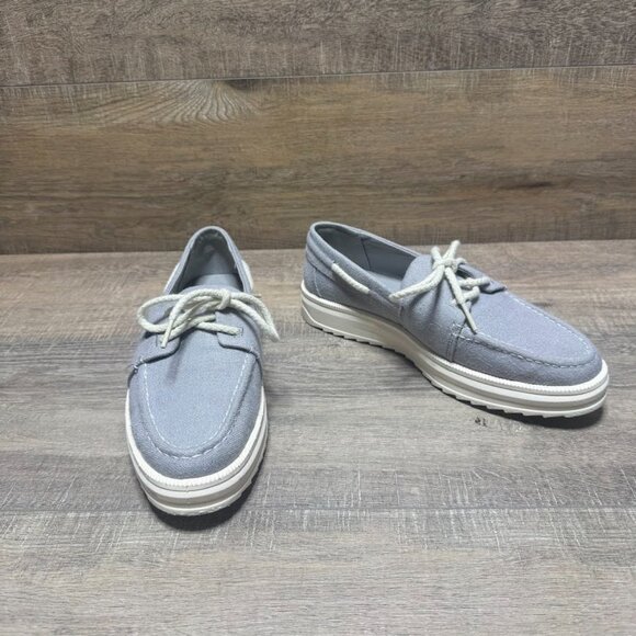 Sperry Cruise PlushStep Light Blue Linen Shoes Women's Size 7.5 - Picture 6 of 7